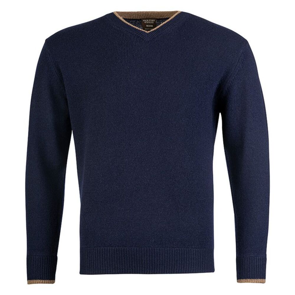 Jack Pyke Mens Ashcombe Lambswool V Neck Pullover / Navy